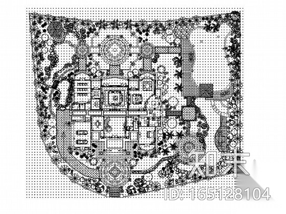 私家别墅庭院景观工程施工图cad施工图下载【ID:165128104】