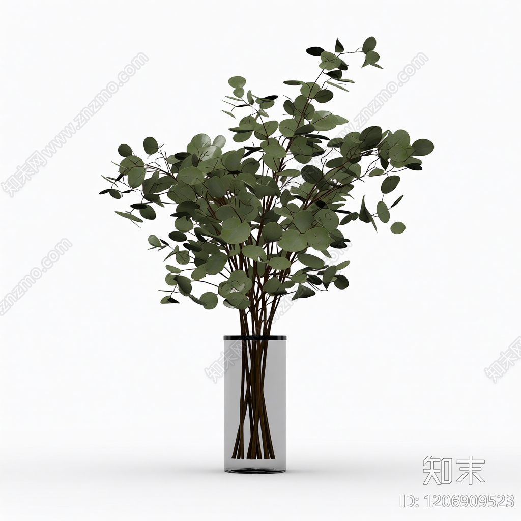 尤加利花束盆栽3D模型下载【ID:1206909523】