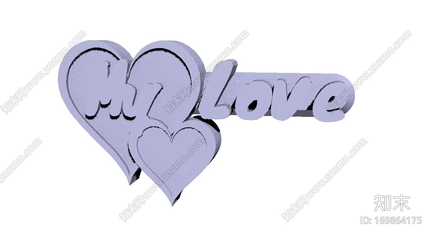 爱心字母-my3d打印模型下载【ID:169864175】