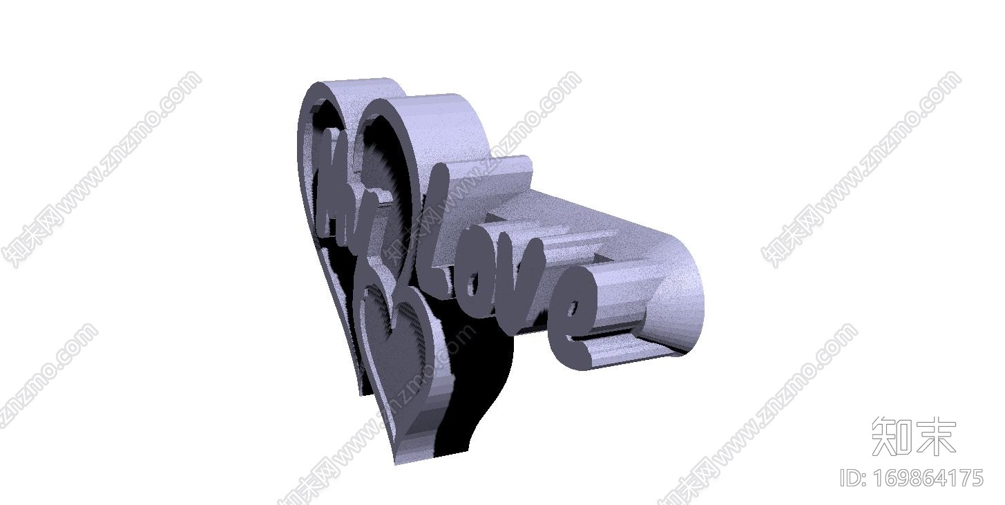 爱心字母-my3d打印模型下载【ID:169864175】