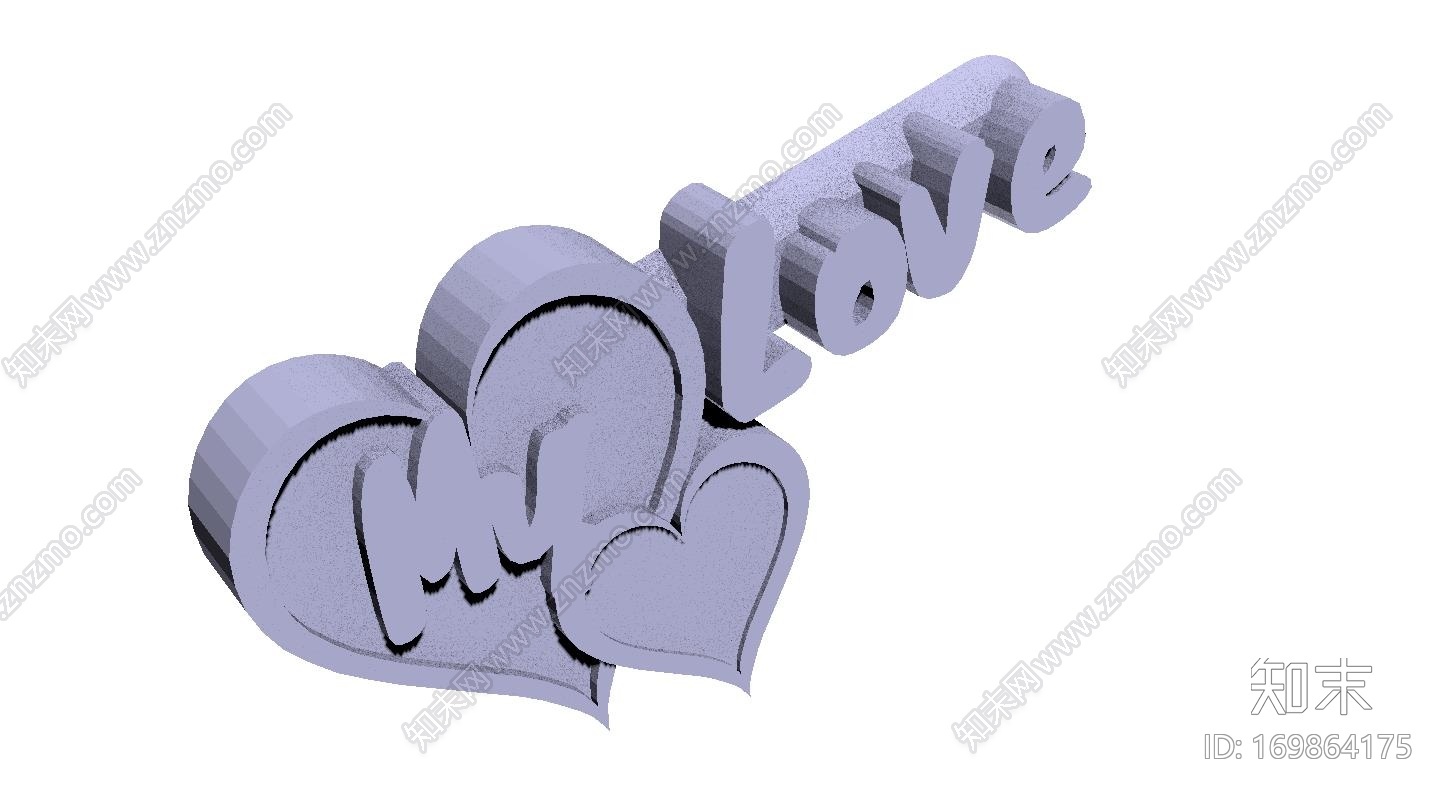 爱心字母-my3d打印模型下载【ID:169864175】