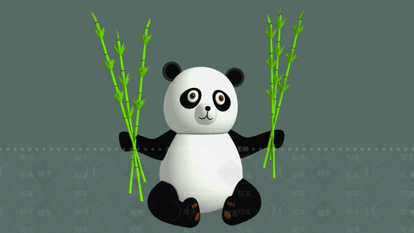熊猫SU模型下载【ID:1162238837】