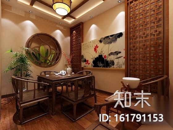 [绥中]特色中式茶楼室内装修图（含效果）cad施工图下载【ID:161791153】