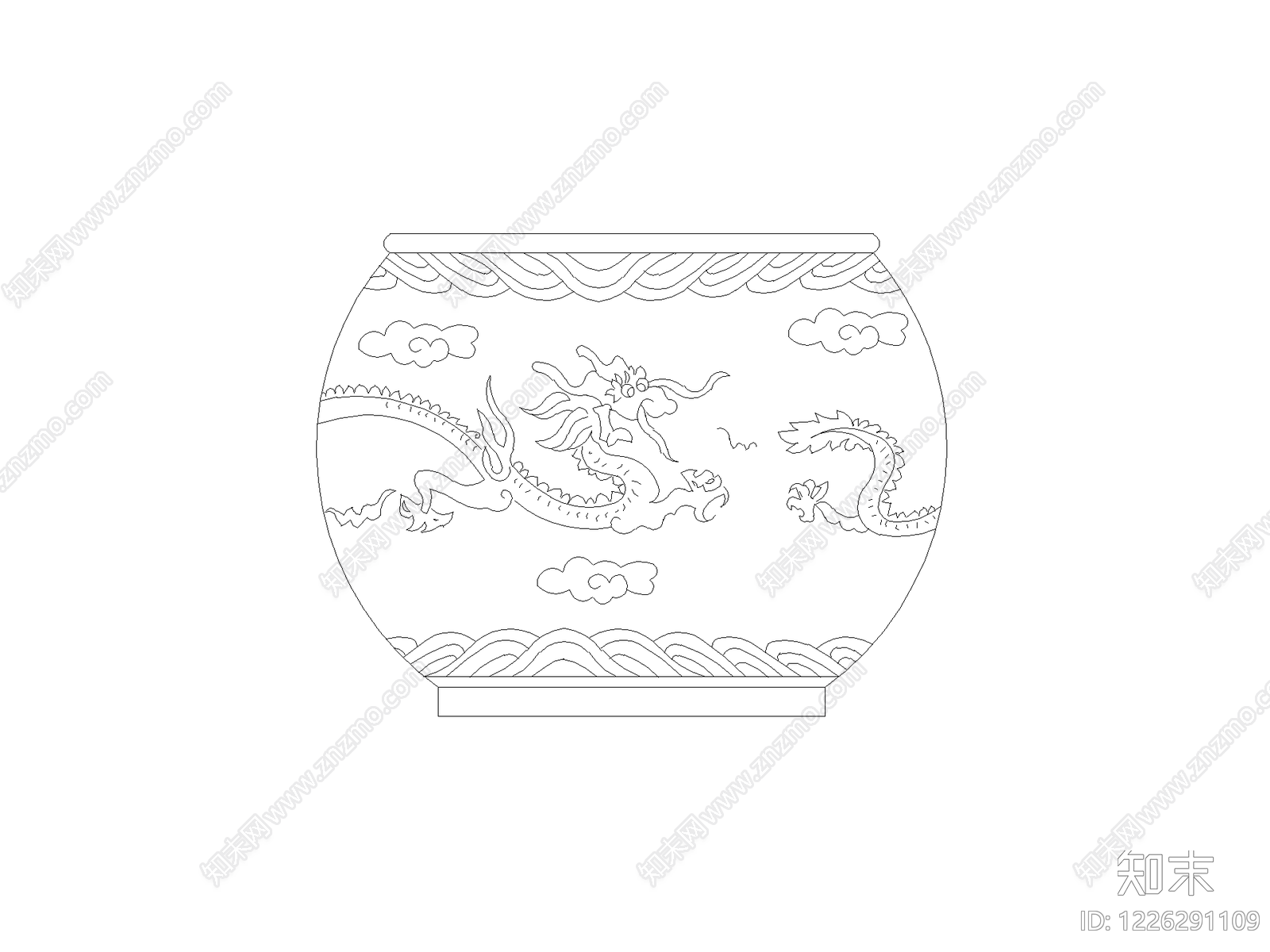 鱼缸cad施工图下载【ID:1226291109】