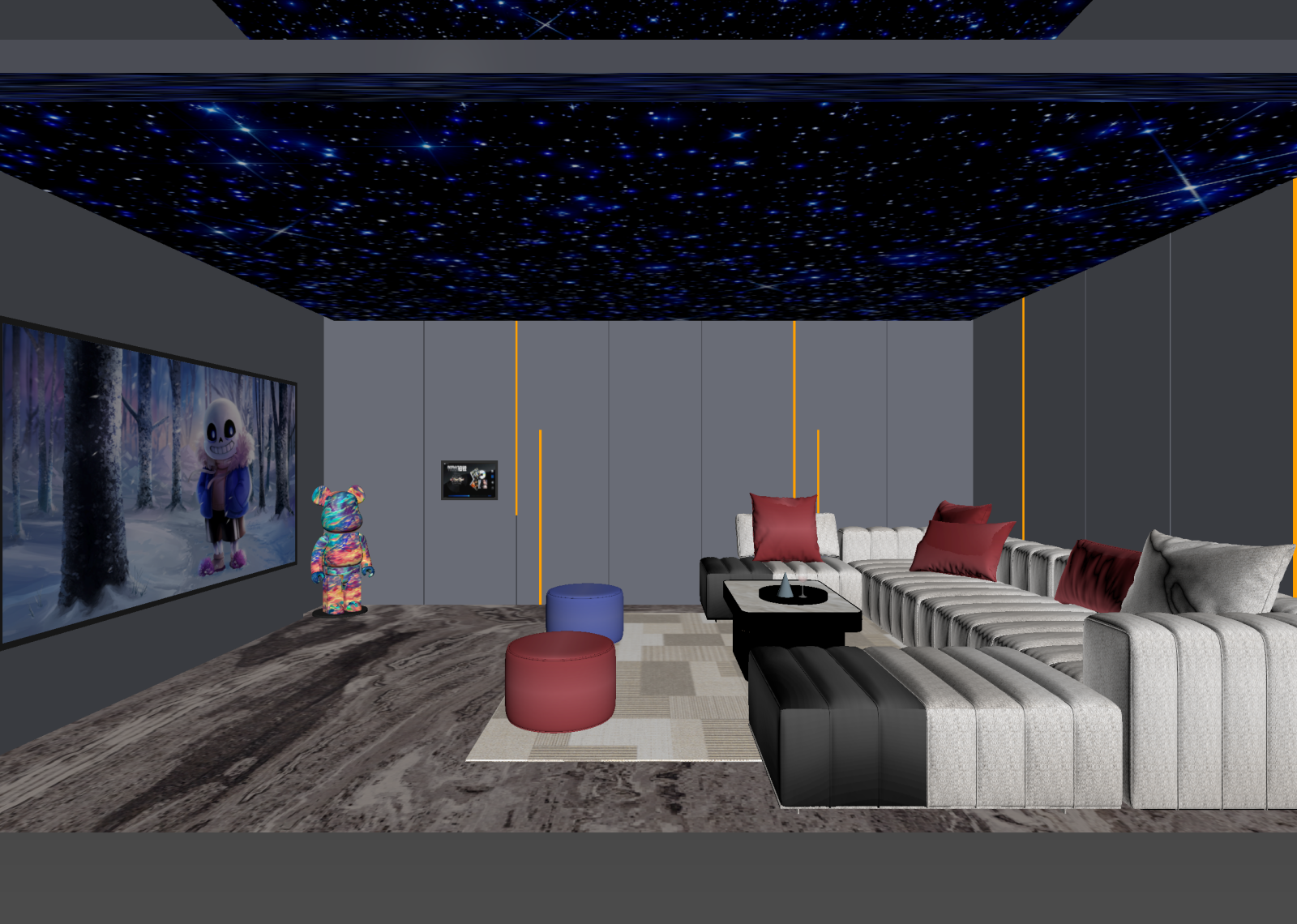 现代电竞房3D模型下载【ID:1213890034】