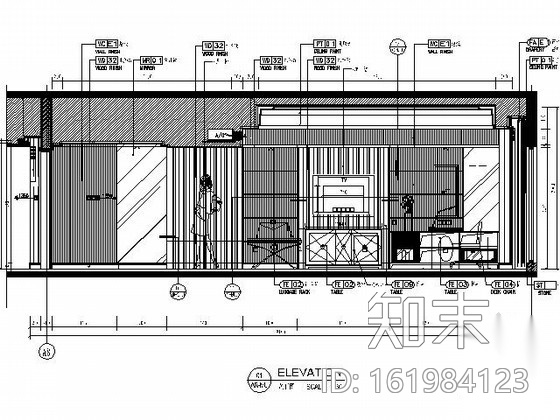 [厦门]假日大酒店客房样板间施工图cad施工图下载【ID:161984123】