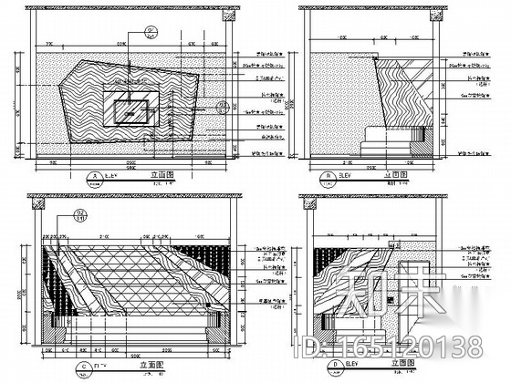 [河南]豪华KTV包间装修设计施工图(含效果)cad施工图下载【ID:165120138】