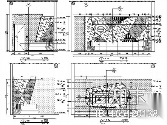 [河南]豪华KTV包间装修设计施工图(含效果)cad施工图下载【ID:165120138】