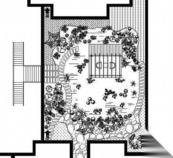 某商业街屋顶花园方案（八套）cad施工图下载【ID:161018160】