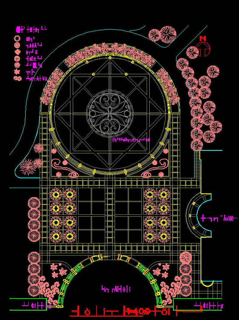 南川鼓楼坝广场cad图纸cad施工图下载【ID:149663153】