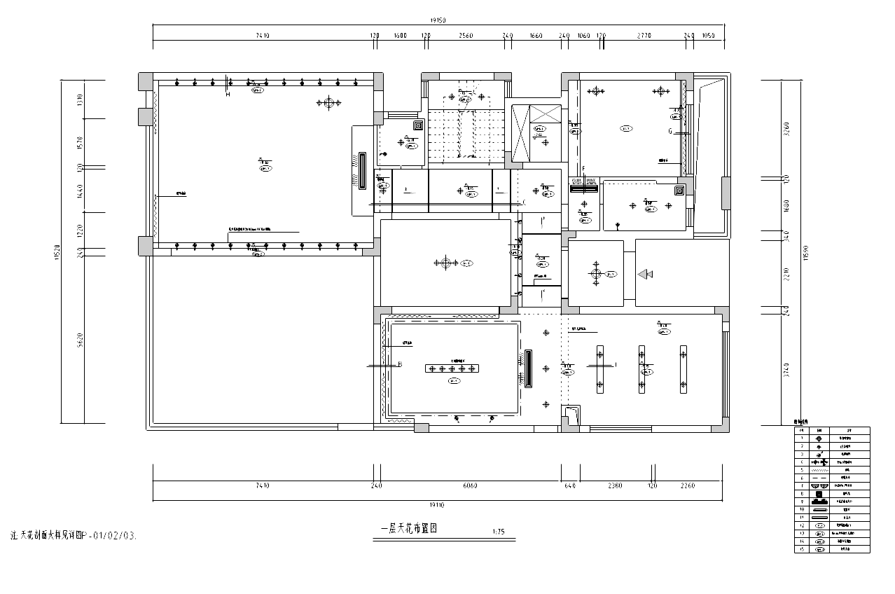 [广东]别墅精装室内设计施工图cad施工图下载【ID:166772104】