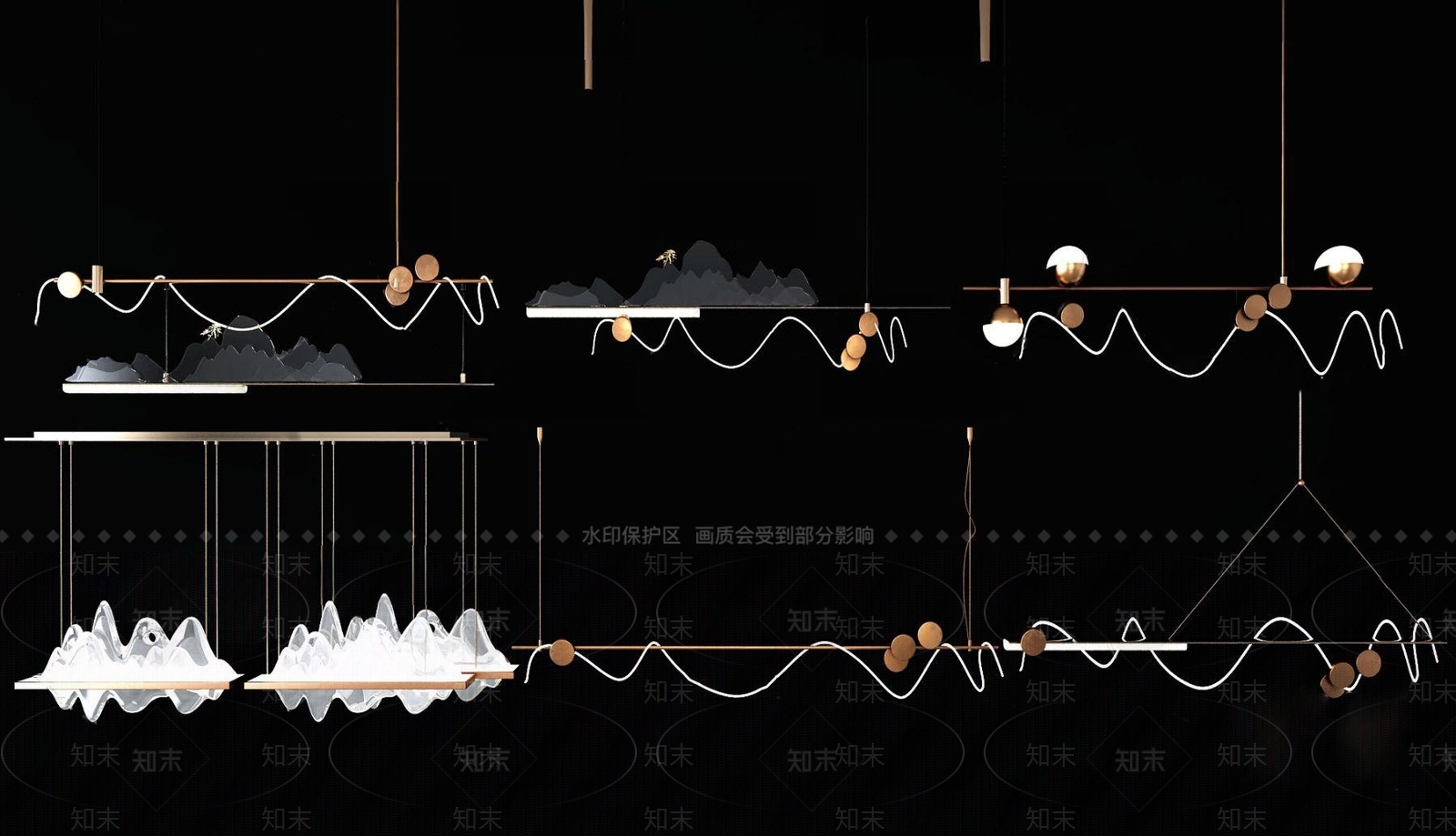 新中式装饰灯3D模型下载【ID:188383110】