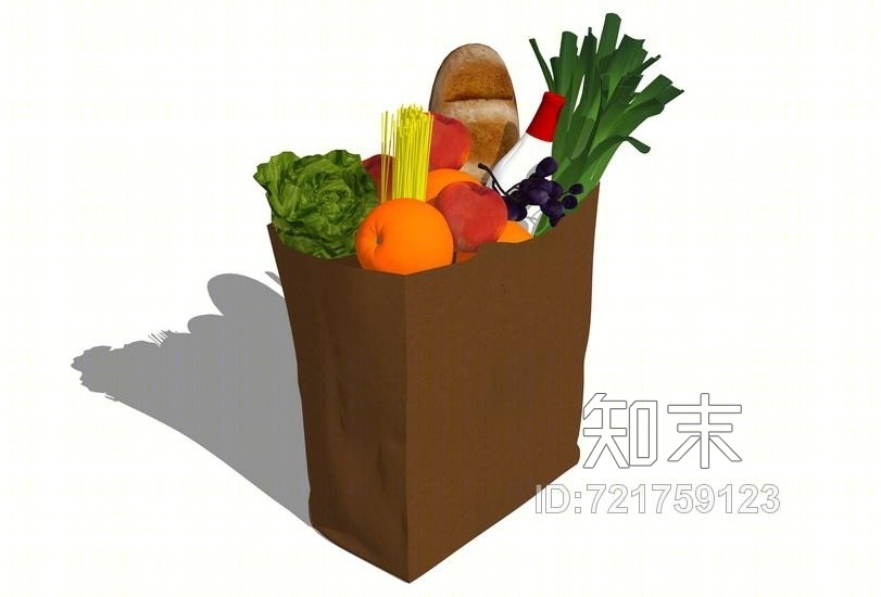 蔬菜水果组合摆设SU模型下载【ID:721759123】