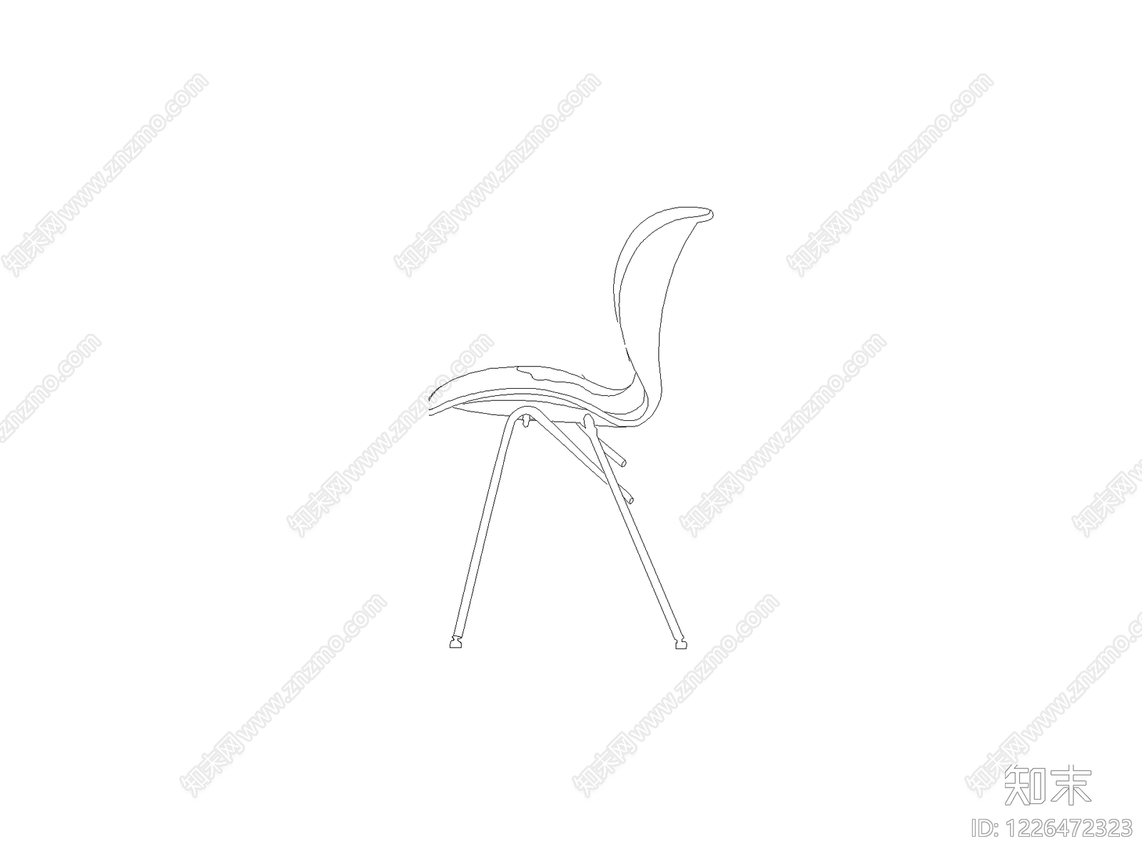 椅子cad施工图下载【ID:1226472323】