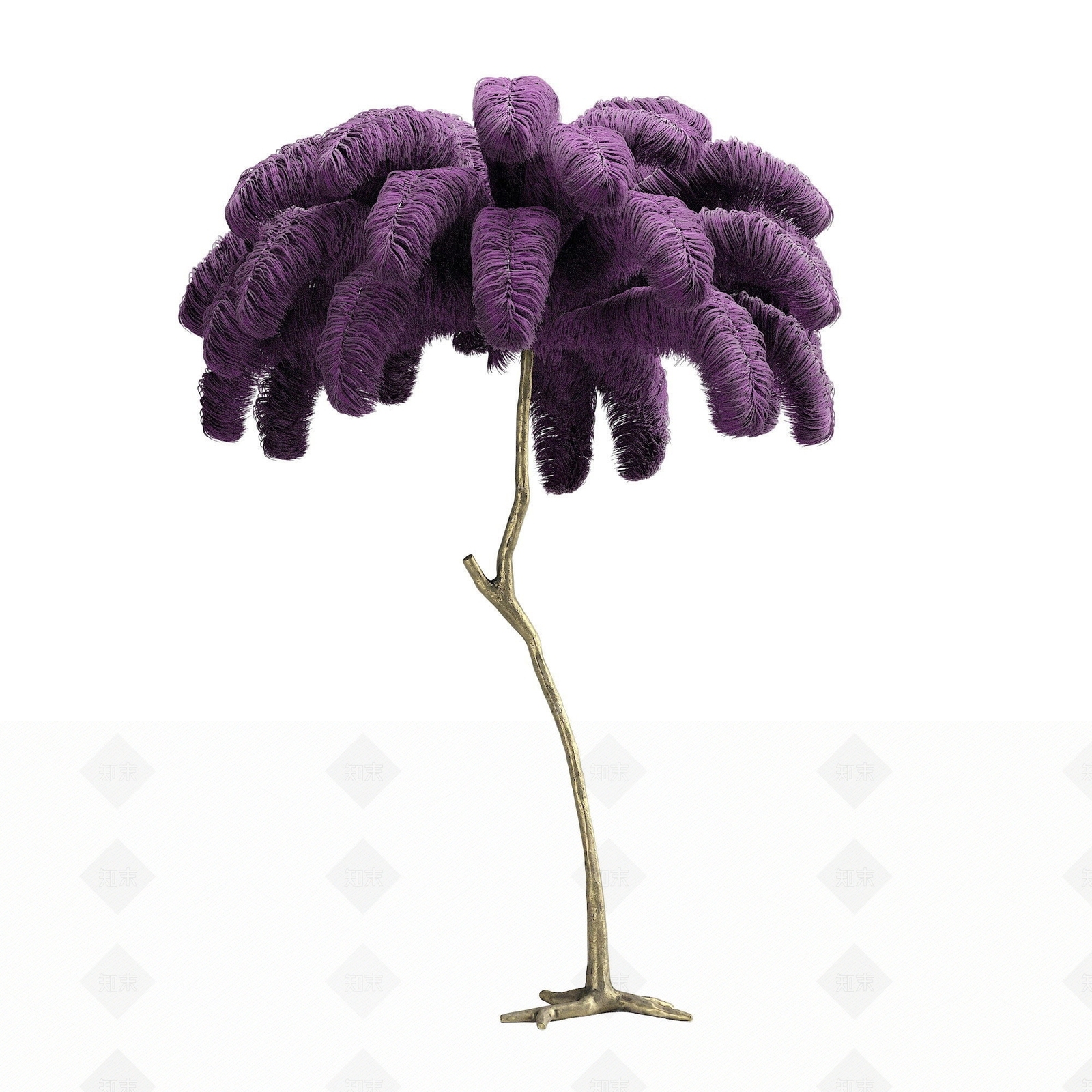 现代金属树木雕塑3D模型下载【ID:1114777033】