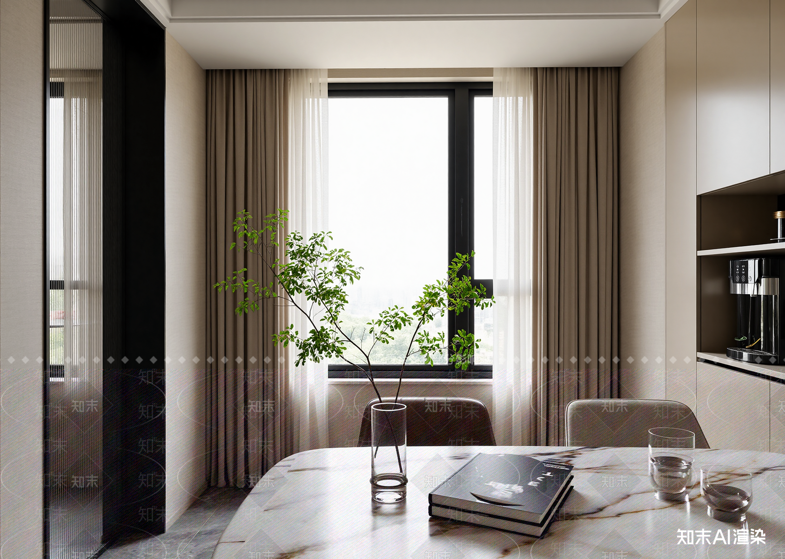 现代家居餐厅3D模型下载【ID:1214632685】
