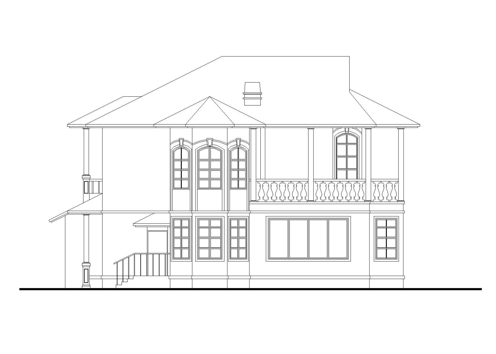现代风格独栋别墅建筑施工图（CAD）施工图下载【ID:149888160】