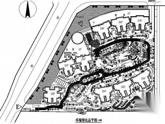 西安某小区园林景观绿化施工图施工图下载【ID:161098177】