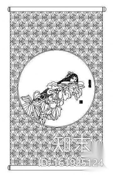 装饰画图块3施工图下载【ID:161925124】