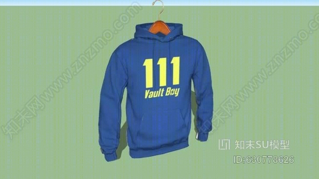 降落伞111男童帽衫连帽衫SU模型下载【ID:630778626】