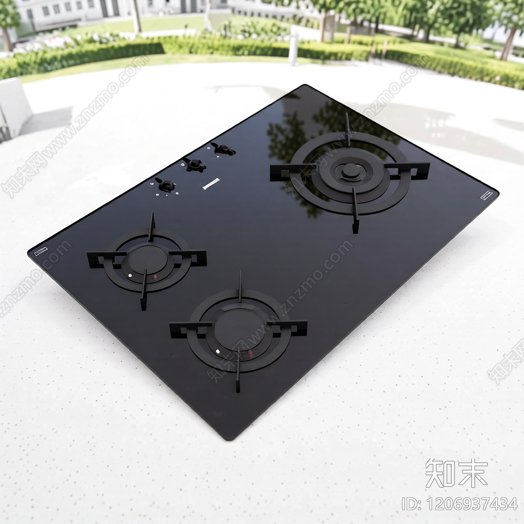 黑色燃气灶具3D模型下载【ID:1206937434】