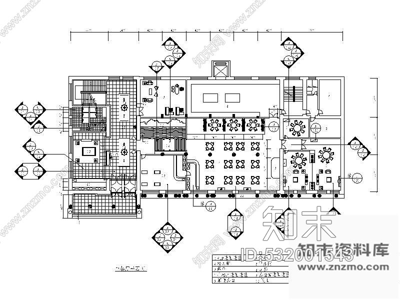 施工图五种特色餐厅的详细施工图纸cad施工图下载【ID:532001543】