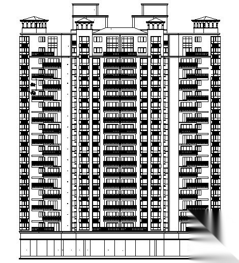 [湘潭市]某国际小区十八层商住楼5、6栋建筑结构水电施工...cad施工图下载【ID:164859191】