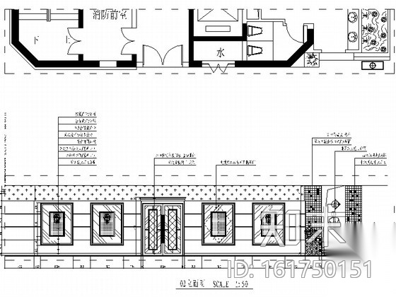 [重庆]低调古典欧式西餐厅室内装修图（含效果）cad施工图下载【ID:161750151】