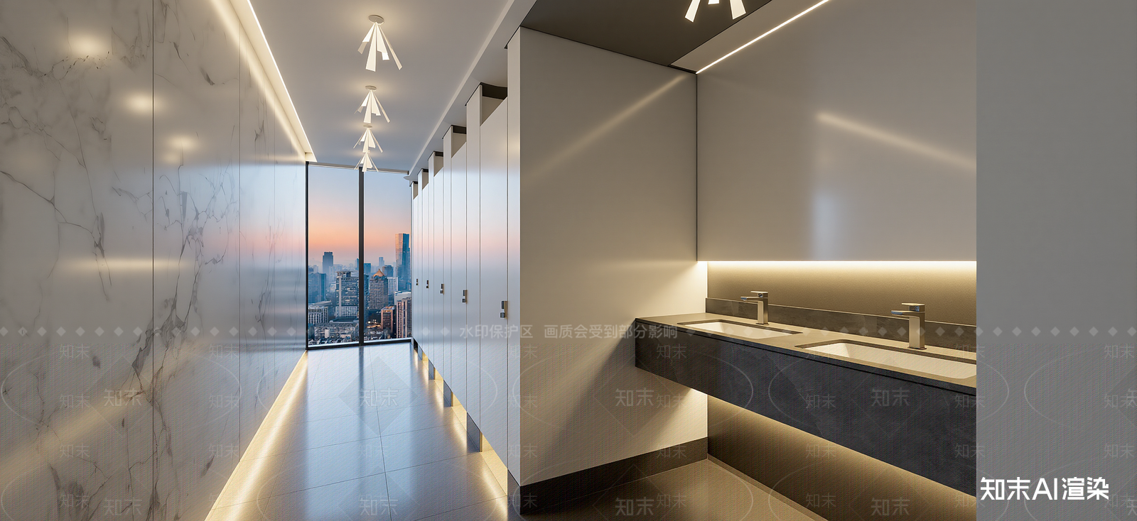 现代酒店卫生间SU模型下载【ID:1222125835】