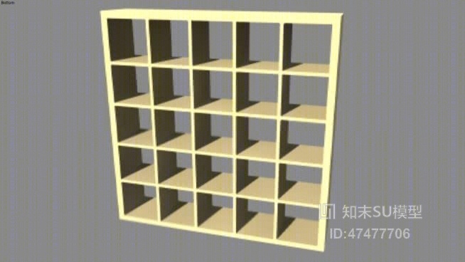 书架SU模型下载【ID:718037008】