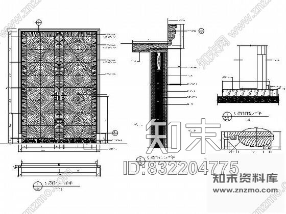 图块/节点黑檀木机房门详图cad施工图下载【ID:832204775】