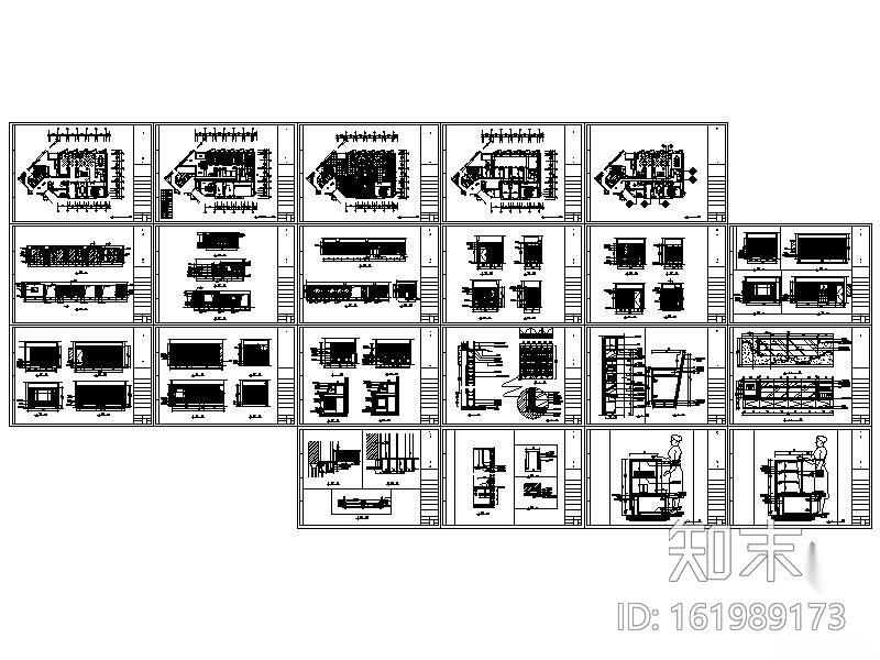 [苏州]某五星级酒店行政酒廊装修图cad施工图下载【ID:161989173】