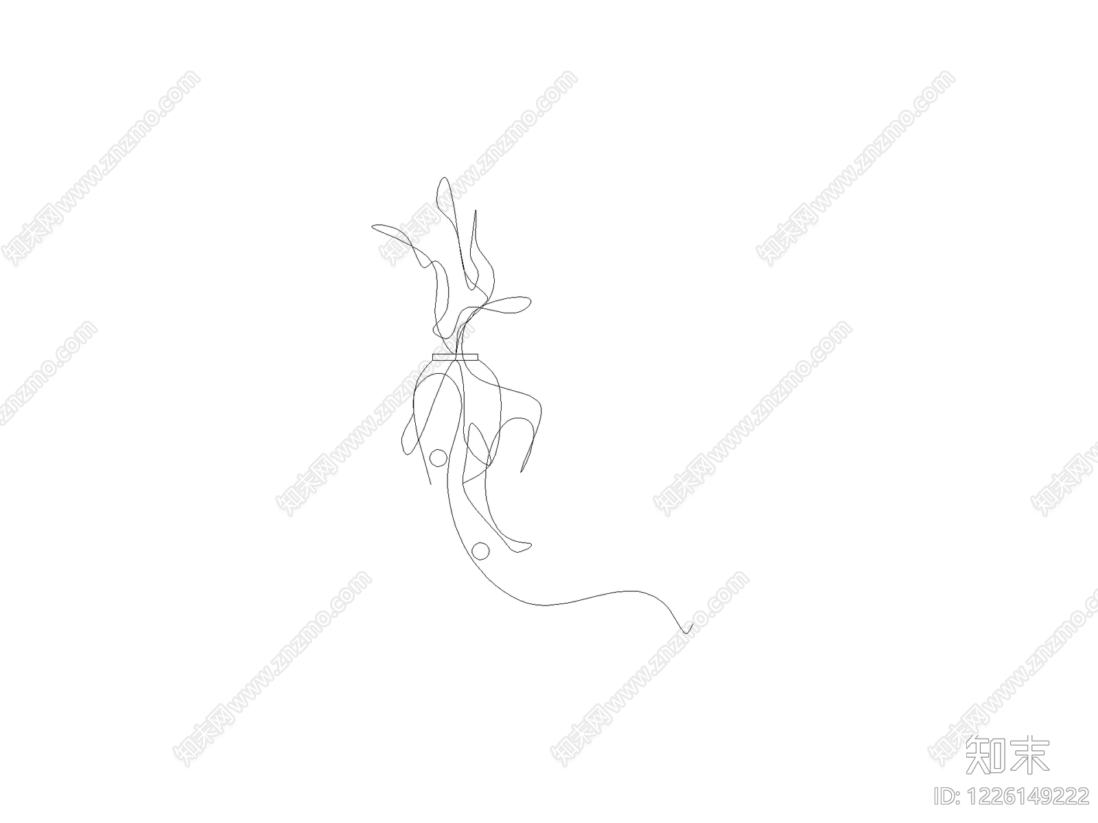 摆件cad施工图下载【ID:1226149222】