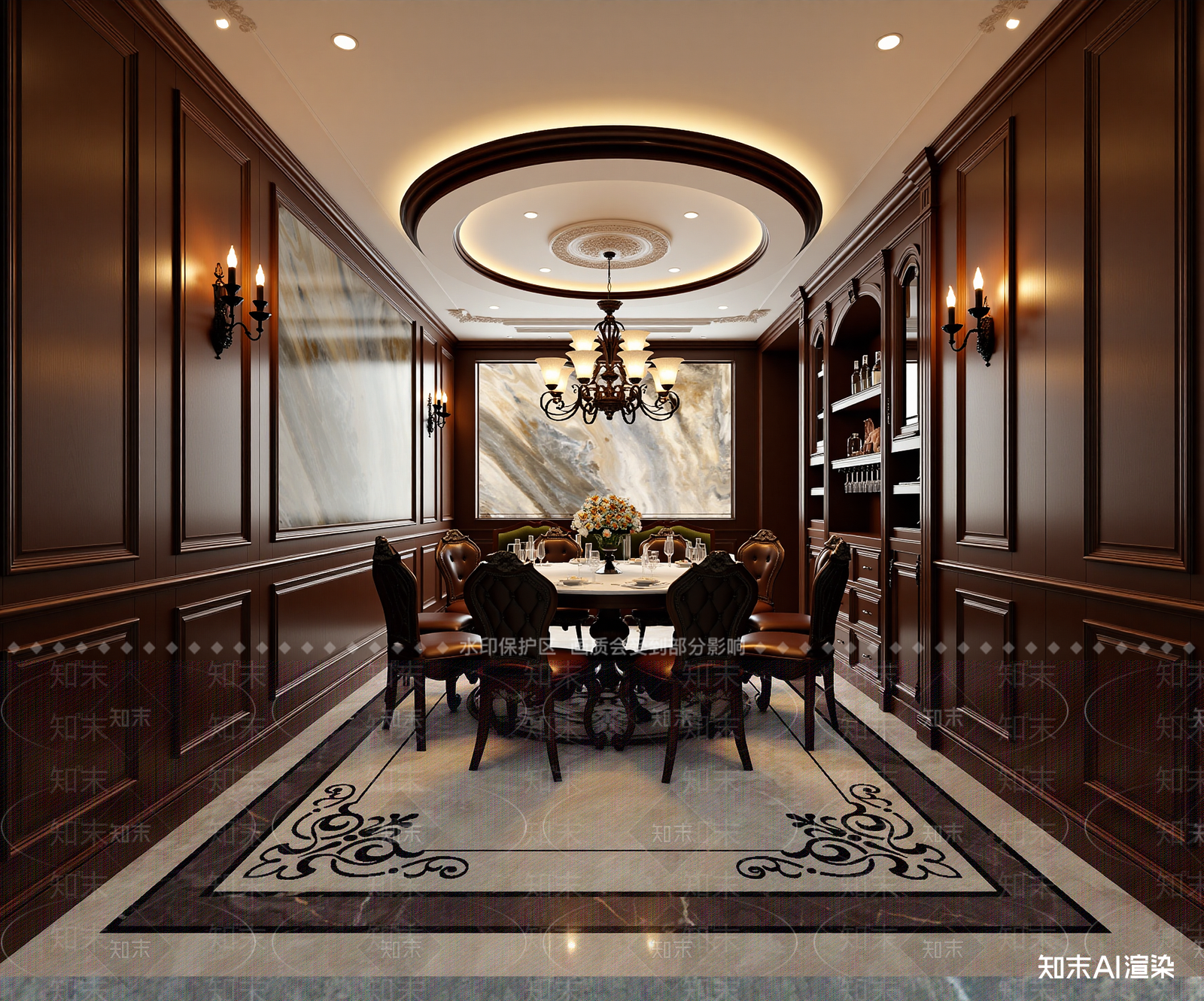 美式包厢3D模型下载【ID:1214975026】