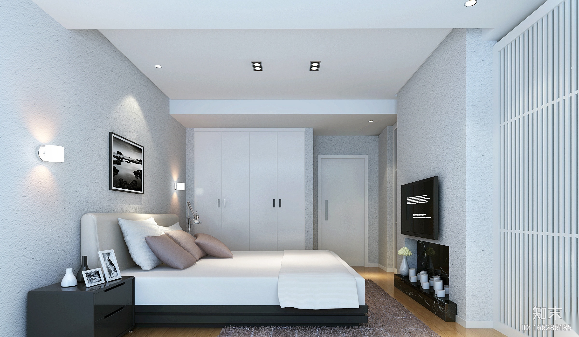 虞山尚园公寓室内装修施工图+效果图施工图下载【ID:166286185】