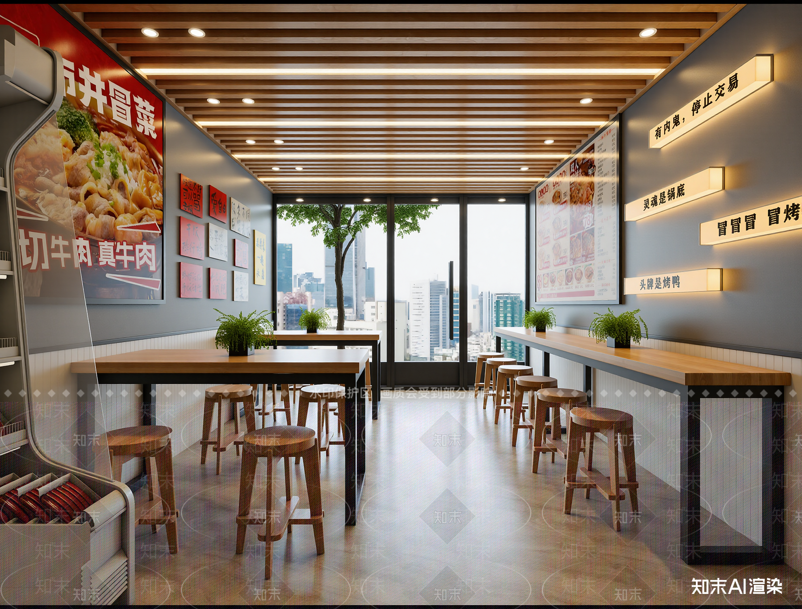 现代火锅店3D模型下载【ID:1214602788】