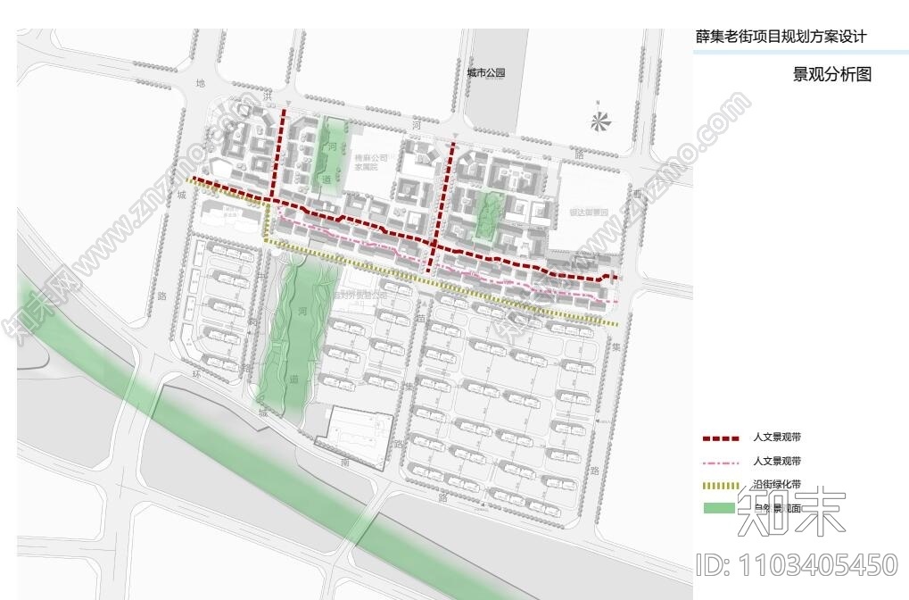 安徽老街仿古步行街区住宅概念规划设计施工图下载【ID:1103405450】