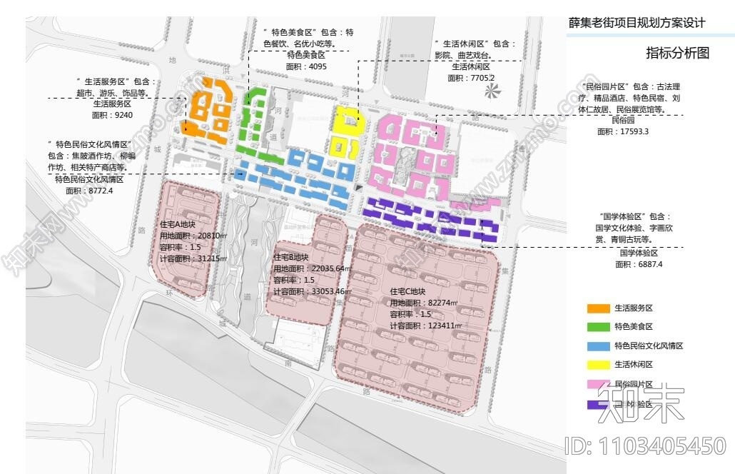 安徽老街仿古步行街区住宅概念规划设计施工图下载【ID:1103405450】