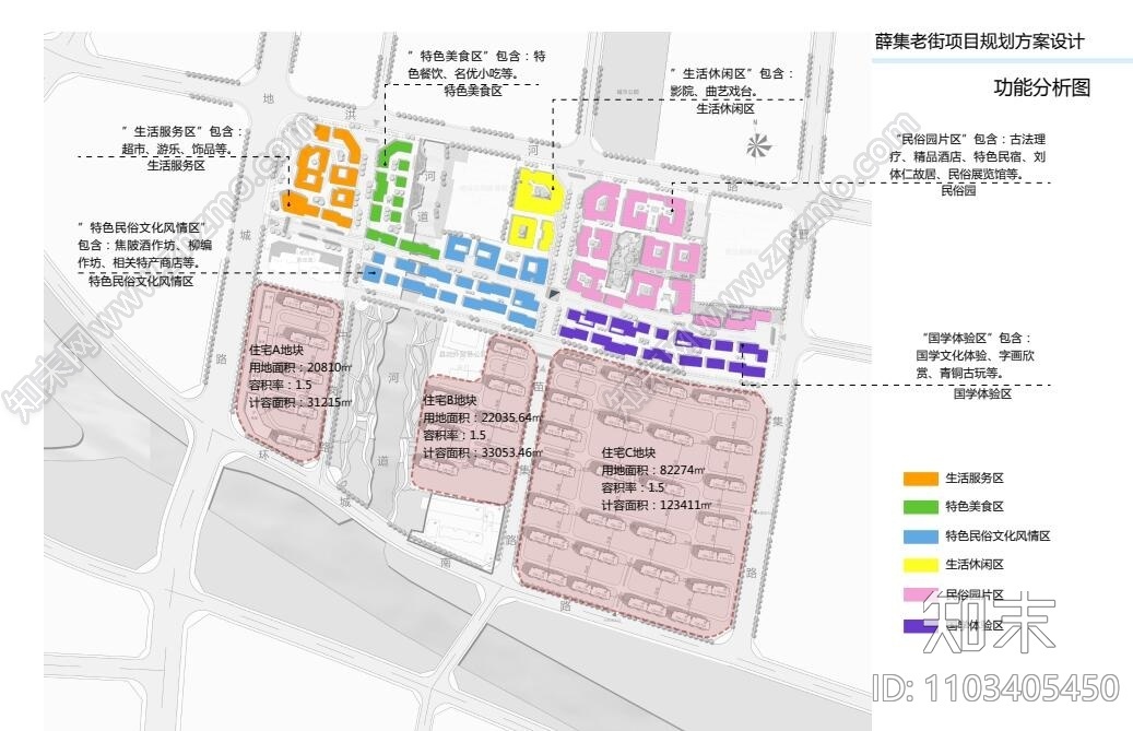 安徽老街仿古步行街区住宅概念规划设计施工图下载【ID:1103405450】