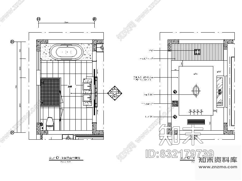 客房卫生间立面cad施工图下载【ID:832179739】