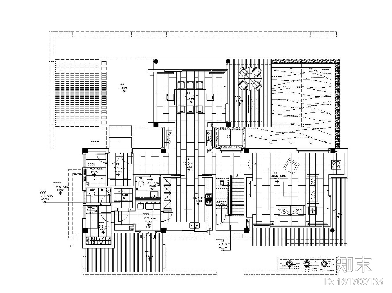 梁志天——现代简约风格别墅室内装修全套施工图cad施工图下载【ID:161700135】