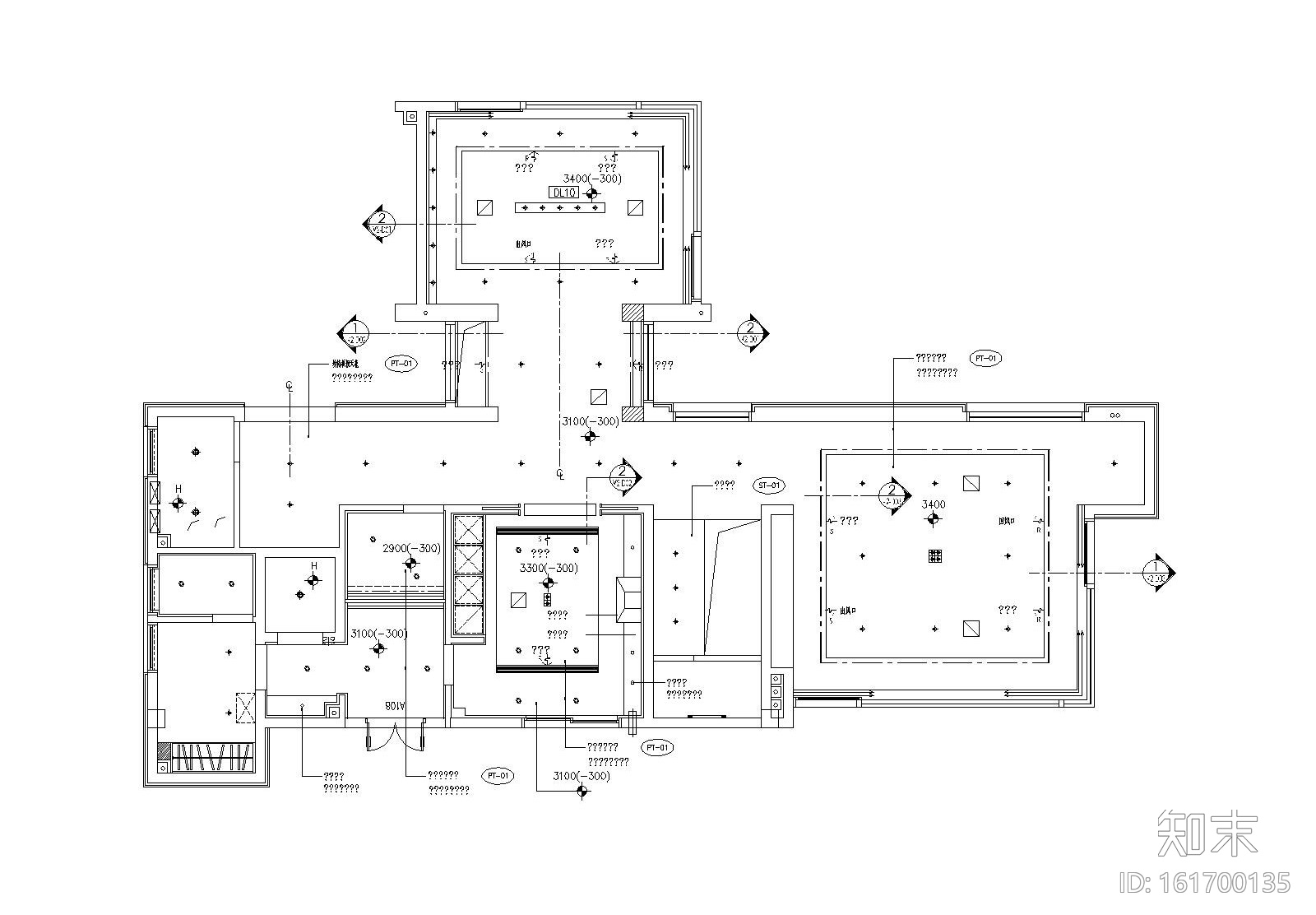 梁志天——现代简约风格别墅室内装修全套施工图cad施工图下载【ID:161700135】