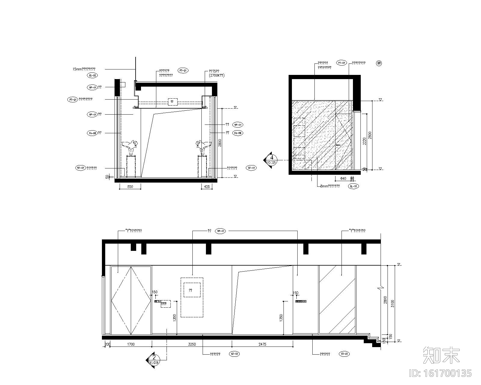 梁志天——现代简约风格别墅室内装修全套施工图cad施工图下载【ID:161700135】