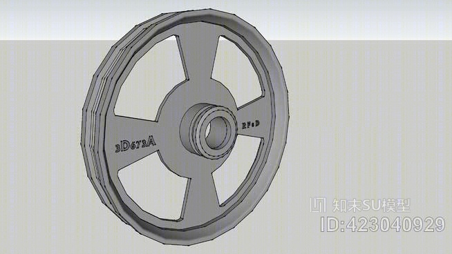 详细滑轮SU模型下载【ID:423040929】