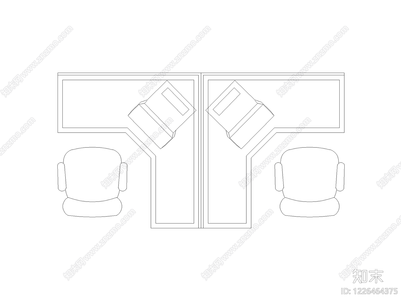 椅子cad施工图下载【ID:1226464375】
