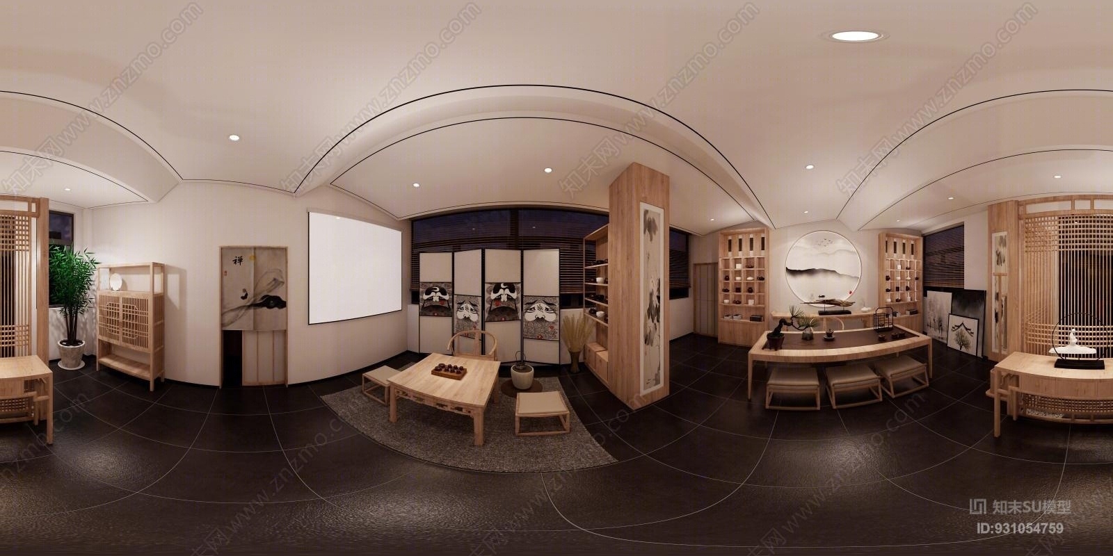 新中式SU模型下载【ID:931054759】