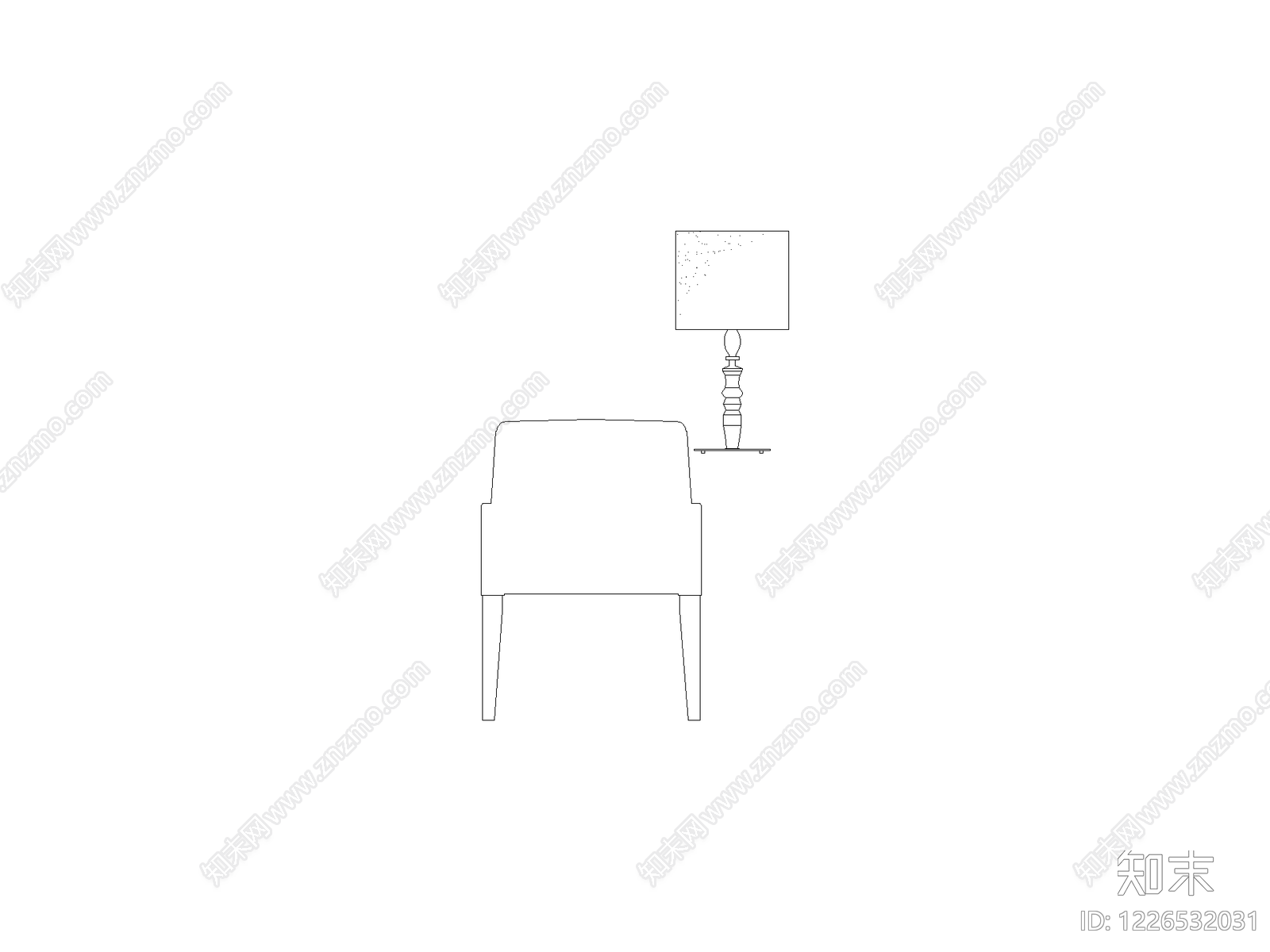 现代椅子CAD图纸