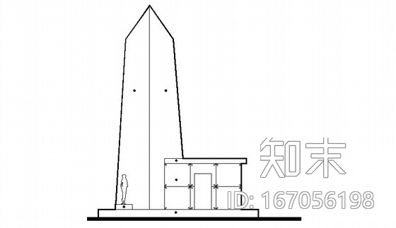 某水电站坝区入口标志性建筑建筑施工图施工图下载【ID:167056198】