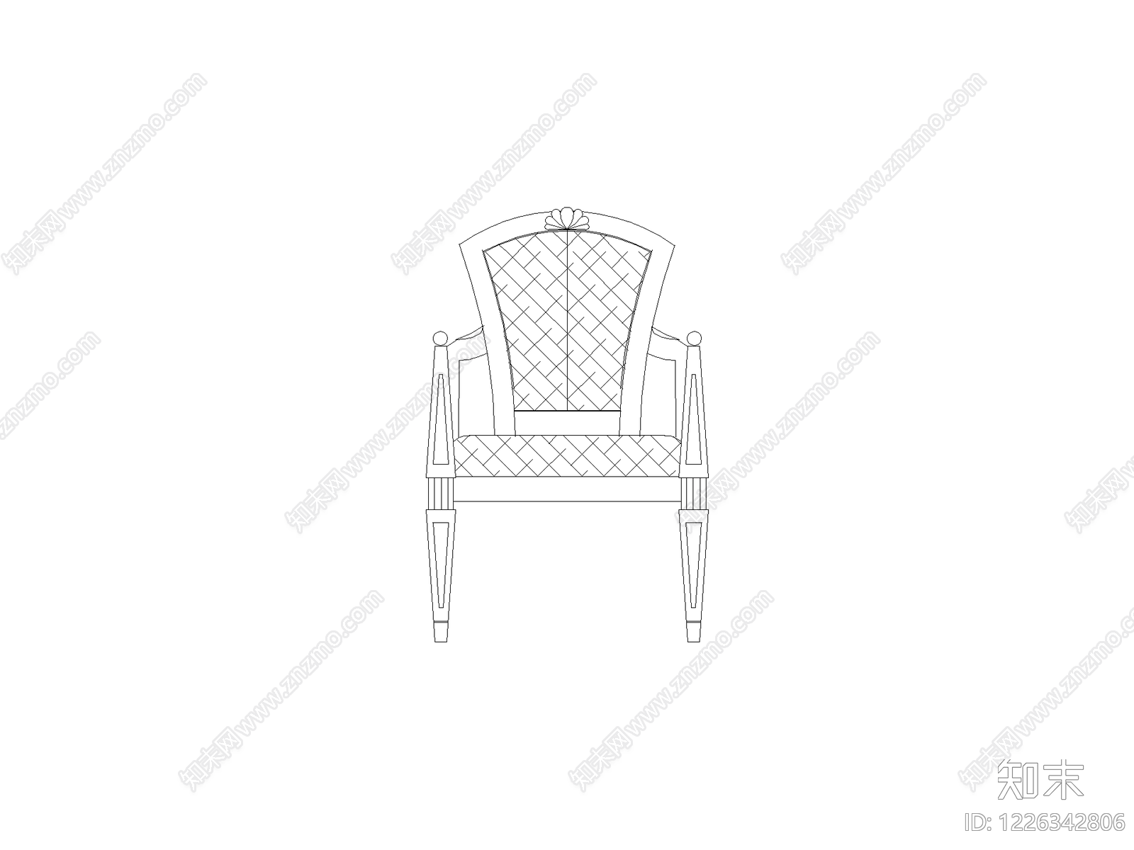 现代椅子CAD图纸