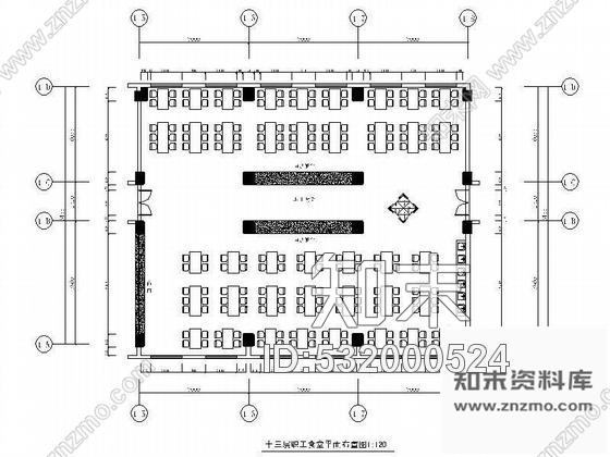 施工图某职工食堂装修图cad施工图下载【ID:532000524】